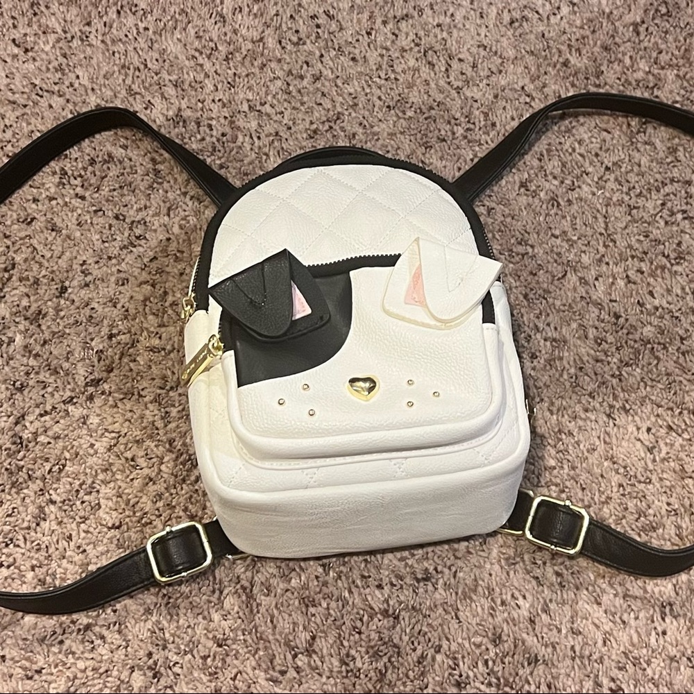 Betsey Johnson puppy 🐶 purse backpack 🎒 bag mini size 🖤